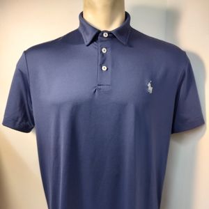 Ralph Lauren Women's L Large Navy Blue Polyester Embroidered Polo